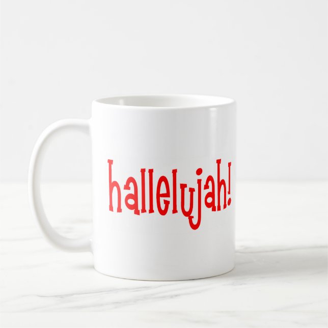 hallelujah coffee mug (Left)
