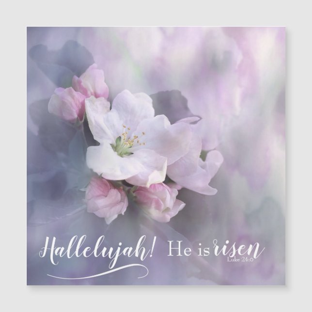 Hallelujah! He is Risen |Easter Magnetic Card (Front)