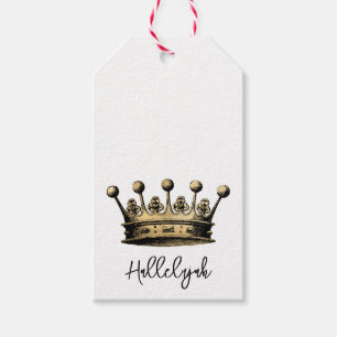Hallelujah King Crown Faith Peace Love Joy Gift Tags