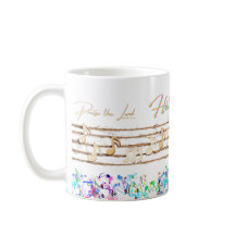 "Hallelujah Praise the Lord" Music Note Design Mug