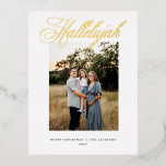Hallelujah Religious Christmas  Foil Holiday Postcard<br><div class="desc">Hallelujah Religious Christmas Card</div>