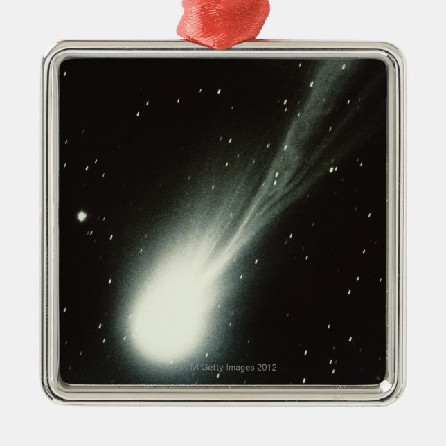 Halleys Comet Metal Ornament (Front)