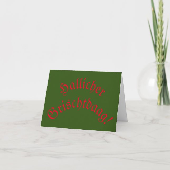 Hallicher Grischtdaag! Christmas Card (Front)