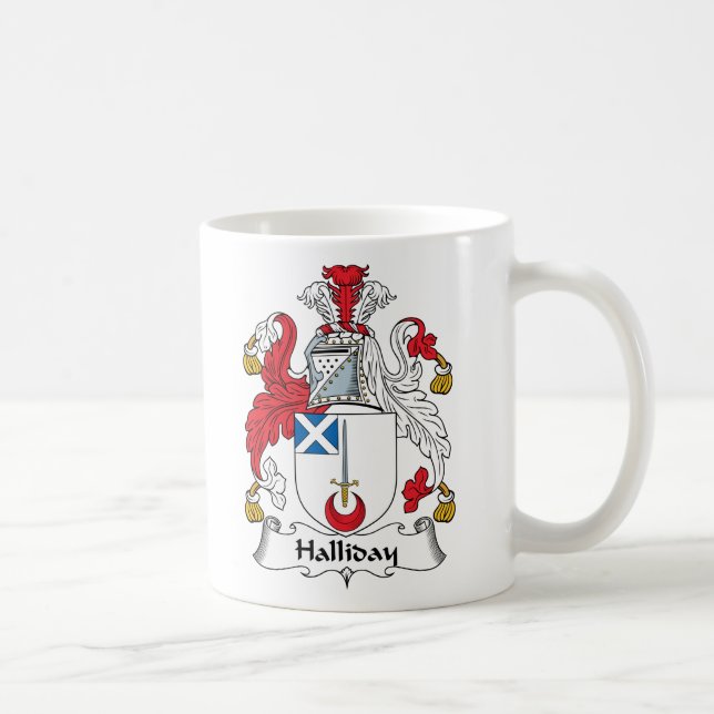 Halliday Family Crest Coffee Mug (Right)