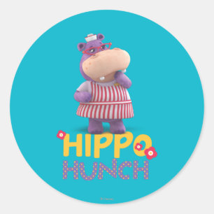 Hallie - Hippo Hunch Classic Round Sticker