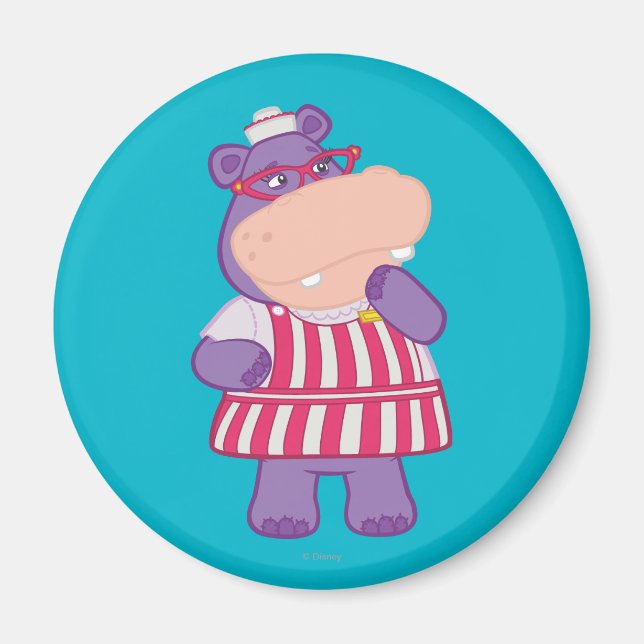 Hallie the Happy Hippo Magnet (Front)