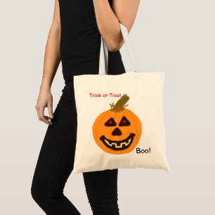 Hallloween Orange Jack-o-Lantern  Tote Bag