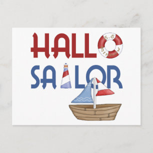 Hallo Sailor Postcard
