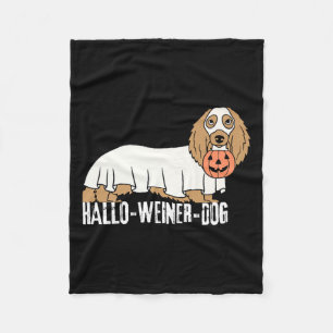 Hallo-Weiner-Dog Dachshund Halloween Dog Premium Fleece Blanket