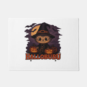 Hallobubu Halloween Cute & Spooky Witch Cat T-Shir Doormat