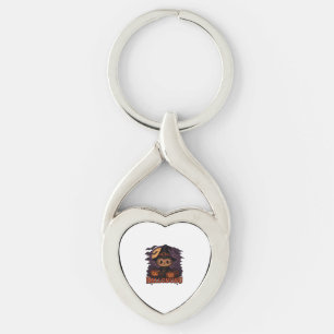 Hallobubu Halloween Cute & Spooky Witch Cat T-Shir Keychain