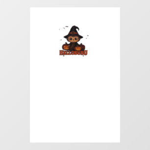 Hallobubu Halloween Cute & Spooky Witch Cat T-Shir Window Cling