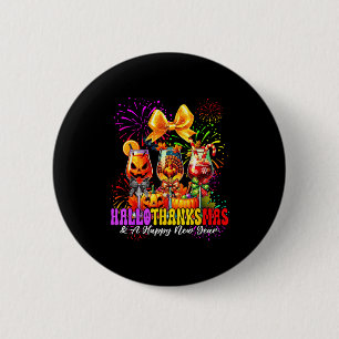 Hallothanksmas &amp; A Happy New Year Fireworks Wi 2 Inch Round Button