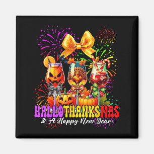 Hallothanksmas &amp; A Happy New Year Fireworks Wi Magnet