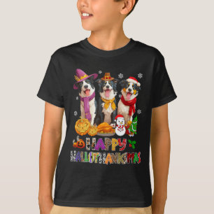 Hallothanksmas Border Collie Dog Halloween T-Shirt