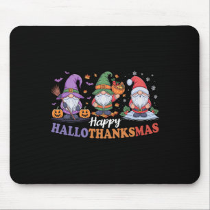 Hallothanksmas For Gnomes Lover Thanksgiving Chris Mouse Pad