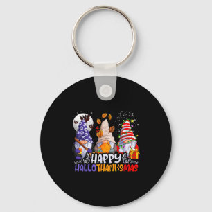 Hallothanksmas Gnomes Halloween Thanksgiving Chris Keychain