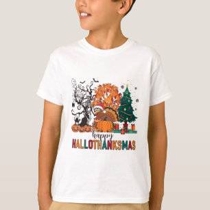 Hallothanksmas Halloween Costume Thanksgiving Xmas T-Shirt