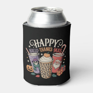Hallothanksmas Halloween Thanksgiving Christmas Can Cooler