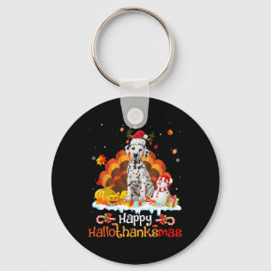 HalloThanksMas Halloween Thanksgiving Christmas Da Keychain