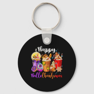 Hallothanksmas Halloween Thanksgiving Christmas Keychain