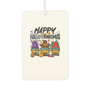 HalloThanksMas Halloween Thanksgiving Christmas Sc Air Freshener