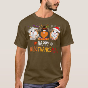 Hallothanksmas Hamster Halloween Thanksgiving Chri T-Shirt