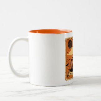"Halloven" Vintage pumpkin Two-Tone Coffee Mug