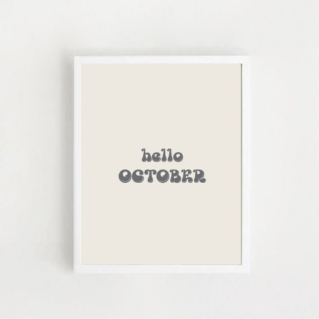  "Hallow October".Halloween Typography Poster (Creator Uploaded)