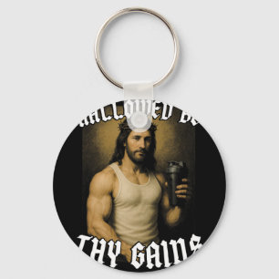 Hallowed Be Thy Gains  Keychain