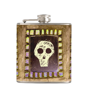 Hallowed Skull Hip Flask