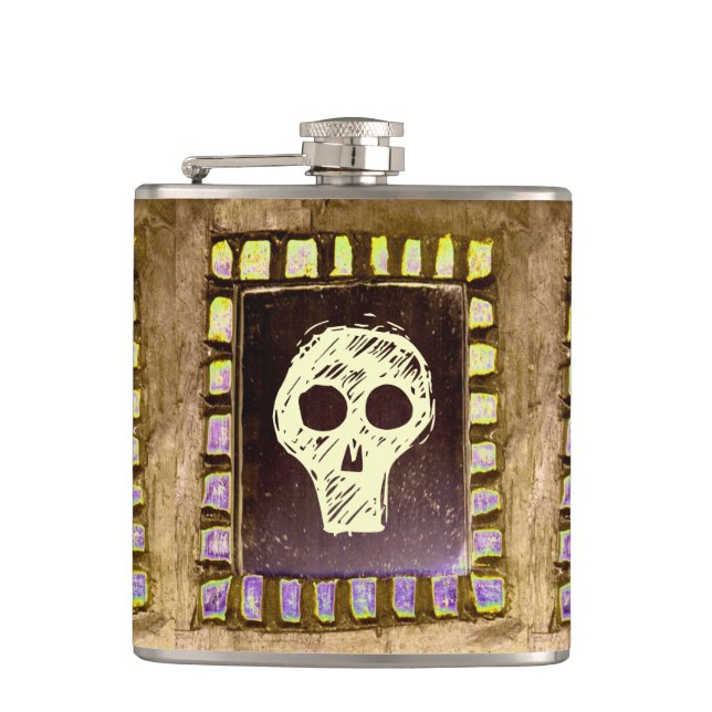 Hallowed Skull Hip Flask (Front)