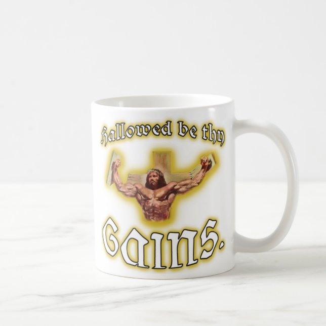 "Hallowed soit tasse de café de Jésus de muscle de (Droite)