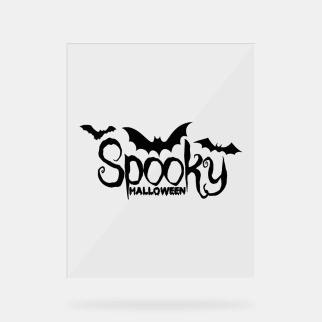 Halloweed Funny Hippie Pumpkin Halloween Acrylic Sign (Front)