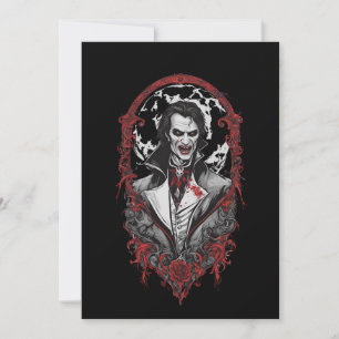 Halloween 12 vampire, b, scary monster, horror,  invitation