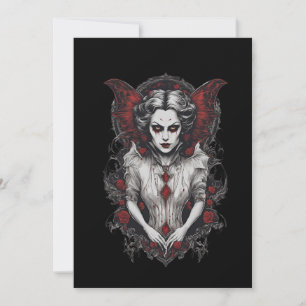 Halloween 13 vampire,b, scary monster, horror, invitation