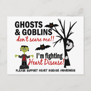 Halloween 1 Heart Disease Warrior Postcard