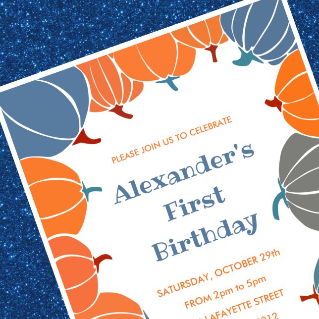 Halloween 1st birthday invitations fall boy (Halloween-1st-birthday-invitations-fall-boy-1)