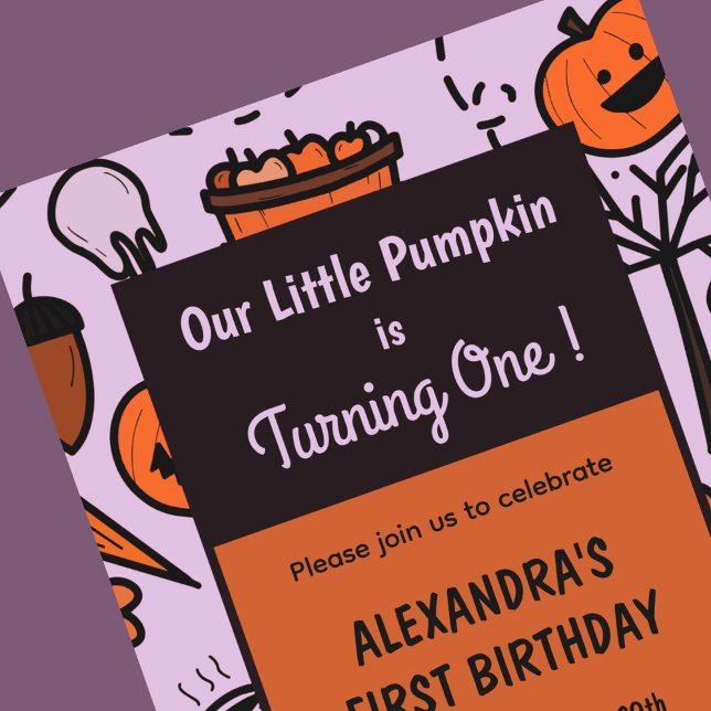 Halloween 1st birthday invitations fall pumpkin (Halloween-1st-birthday-invitations-fall-pumpkin-1)