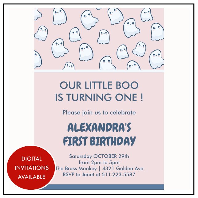 Halloween 1st birthday invitations ghost girl (Halloween-1st-birthday-invitations-ghost-girl-1)
