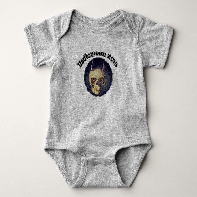 Halloween 2018 Skull Baby Bodysuit (Front)