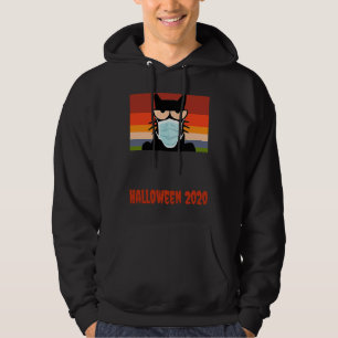 Halloween 2020,  Black Cat with Mask Hoodie