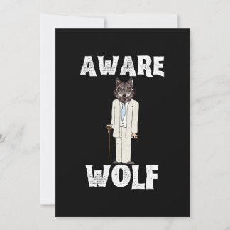 Halloween 2020 Shirts Aware Wolf - Werewolf Funny Holiday Card