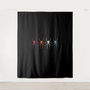 Halloween 2020 Vintage Spider Web Silhouette Tapestry