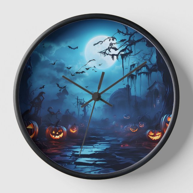 Halloween 2023 Clock Haunted Night (Front)