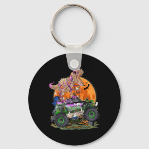 Halloween 2023 Dinosaur Skeleton T rex Scary Pumpk Keychain