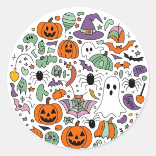 Halloween 2024 classic round sticker