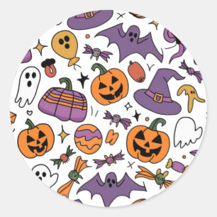 Halloween 2024 classic round sticker