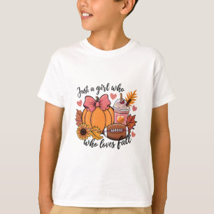 Halloween 2024 Just A Girl Who Loves Fall Pumpkin  T-Shirt