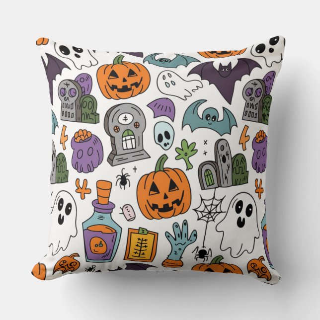 Halloween 2024 throw pillow (Front)